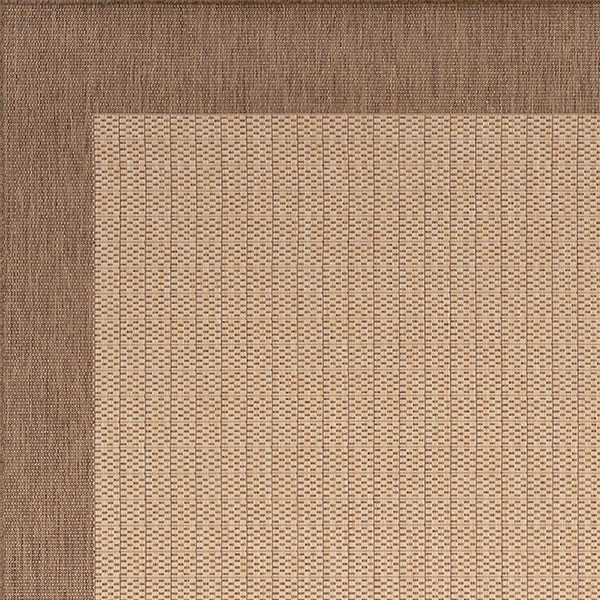Checkered Field Rug in Natural and Cocoa - Image 2